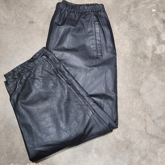 Pants - Vintage Leather Pull-on Pants